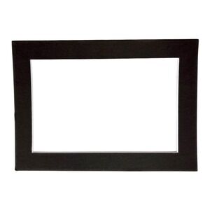 Black Picture Frame Mats 5x7 White Core 3 1/2 x 5 1/2" Opening Lot of 78 Un used
